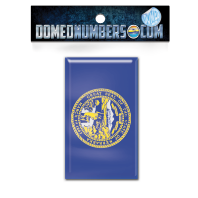 Nebraska Flag Domed Decal, Choose Your Size