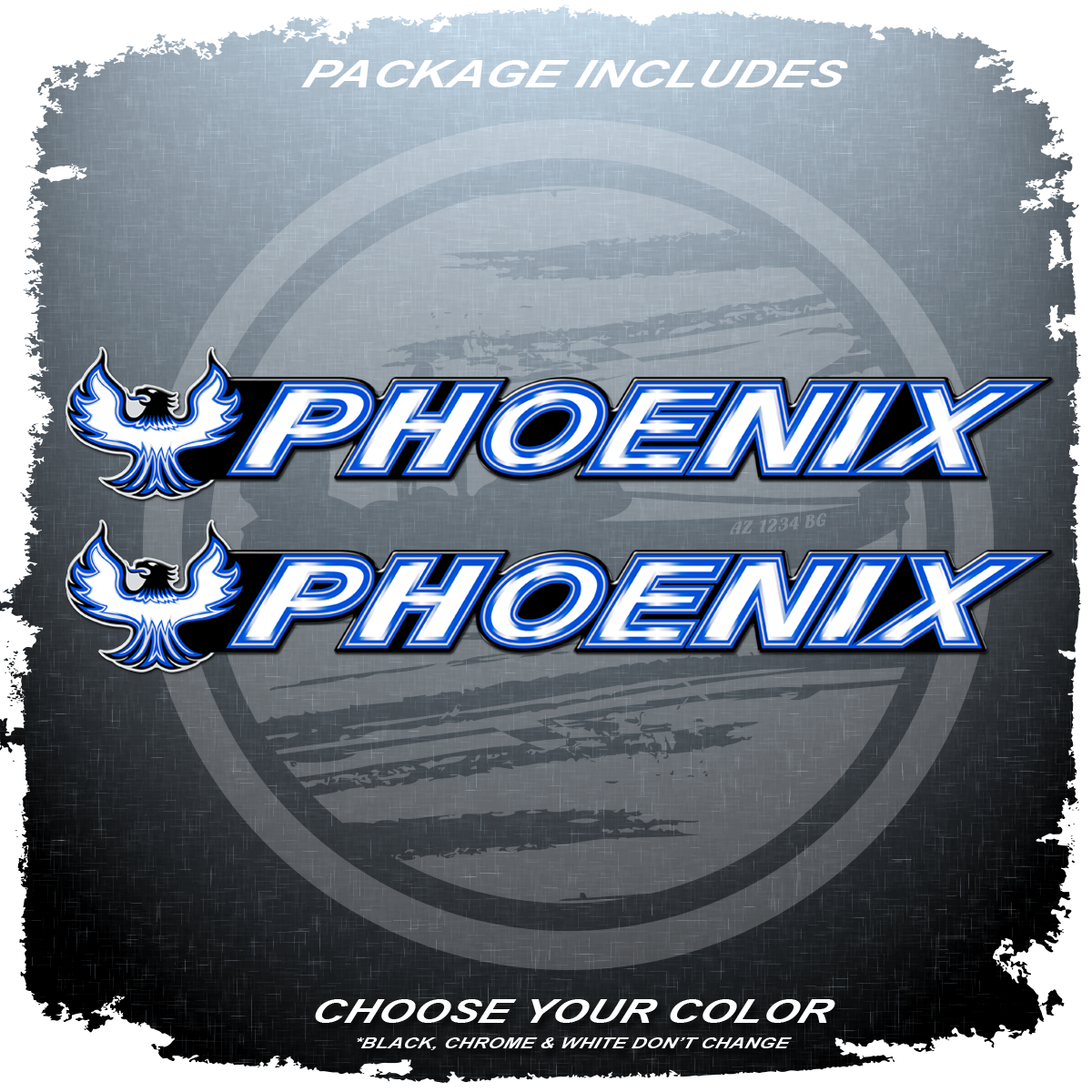 Domed Phoenix Boats Decal Set, Factory Matched Colors