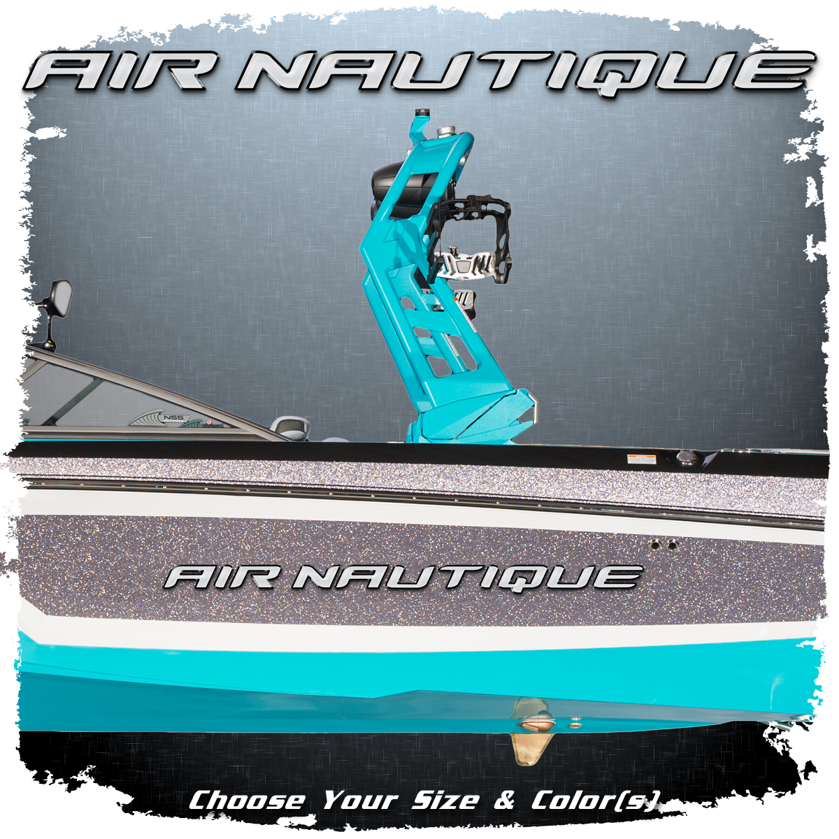Air Nautique Domed Decal, Choose Your Size &amp; Colors