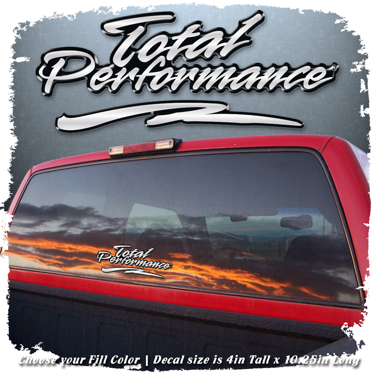 Domed Bullet Total Performance Decal, Choose Your Color (1 decal)