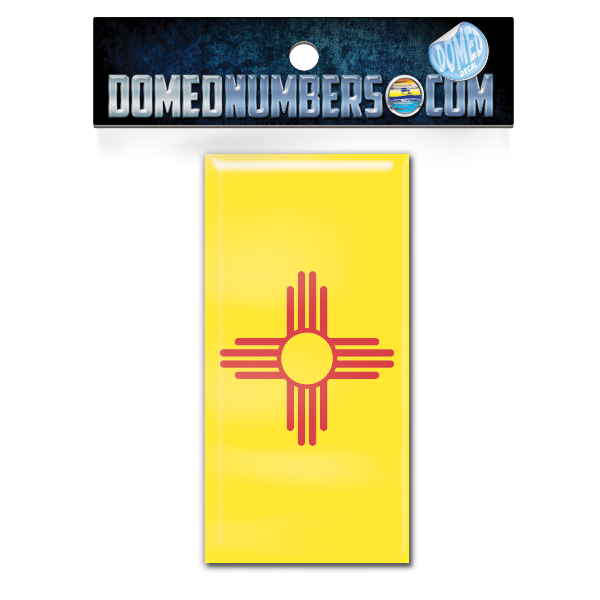 New Mexico Flag Domed Decal, Choose Your Size