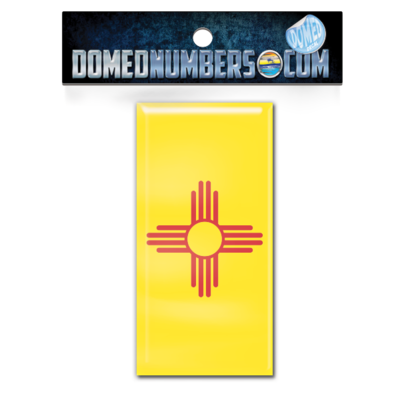 New Mexico Flag Domed Decal, Choose Your Size