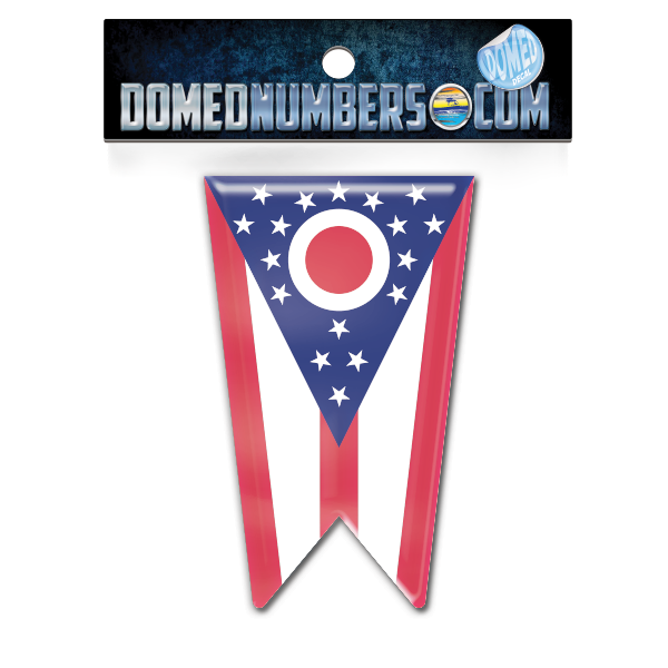 Ohio Flag Domed Decal, Choose Your Size