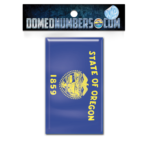 Oregon Flag Domed Decal, Choose Your Size
