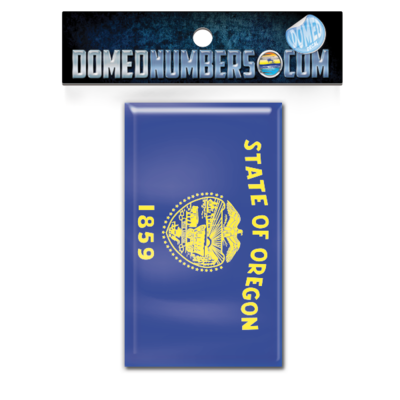 Oregon Flag Domed Decal, Choose Your Size