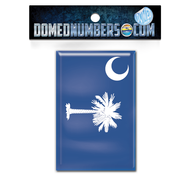 South Carolina Flag Domed Decal, Choose Your Size