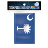 South Carolina Flag Domed Decal, Choose Your Size