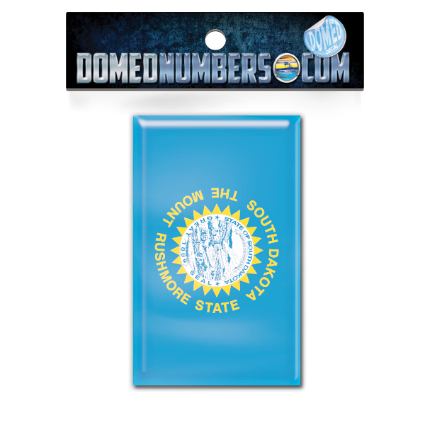South Dakota Flag Domed Decal, Choose Your Size