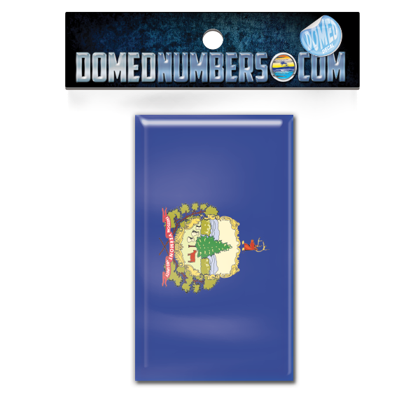 Vermont Flag Domed Decal, Choose Your Size