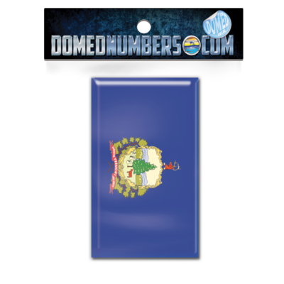 Vermont Flag Domed Decal, Choose Your Size