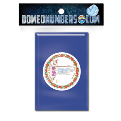 Virginia Flag Domed Decal, Choose Your Size