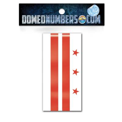 Washington D.C. Flag Domed Decal, Choose Your Size