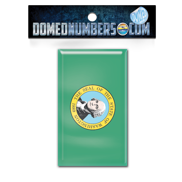 Washington Flag Domed Decal, Choose Your Size