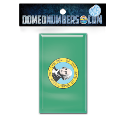 Washington Flag Domed Decal, Choose Your Size