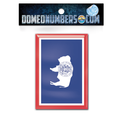 Wyoming Flag Domed Decal, Choose Your Size