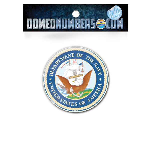 Navy Domed Decal