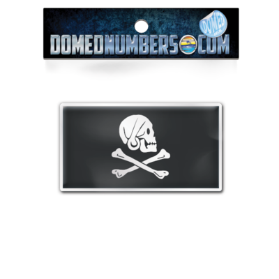 Henry Avery&#39;s Pirate Flag Domed Decal, Choose Your Size