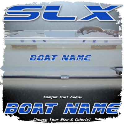 Domed Boat Name in the Sea Ray SLX Font