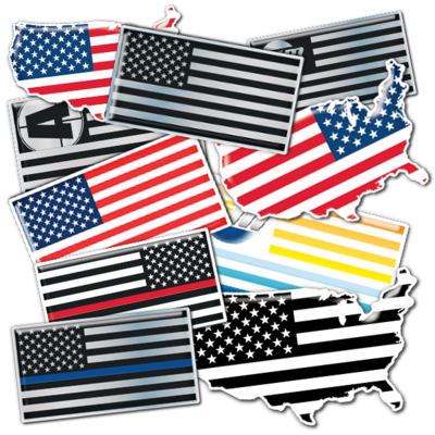 American Flag Decals