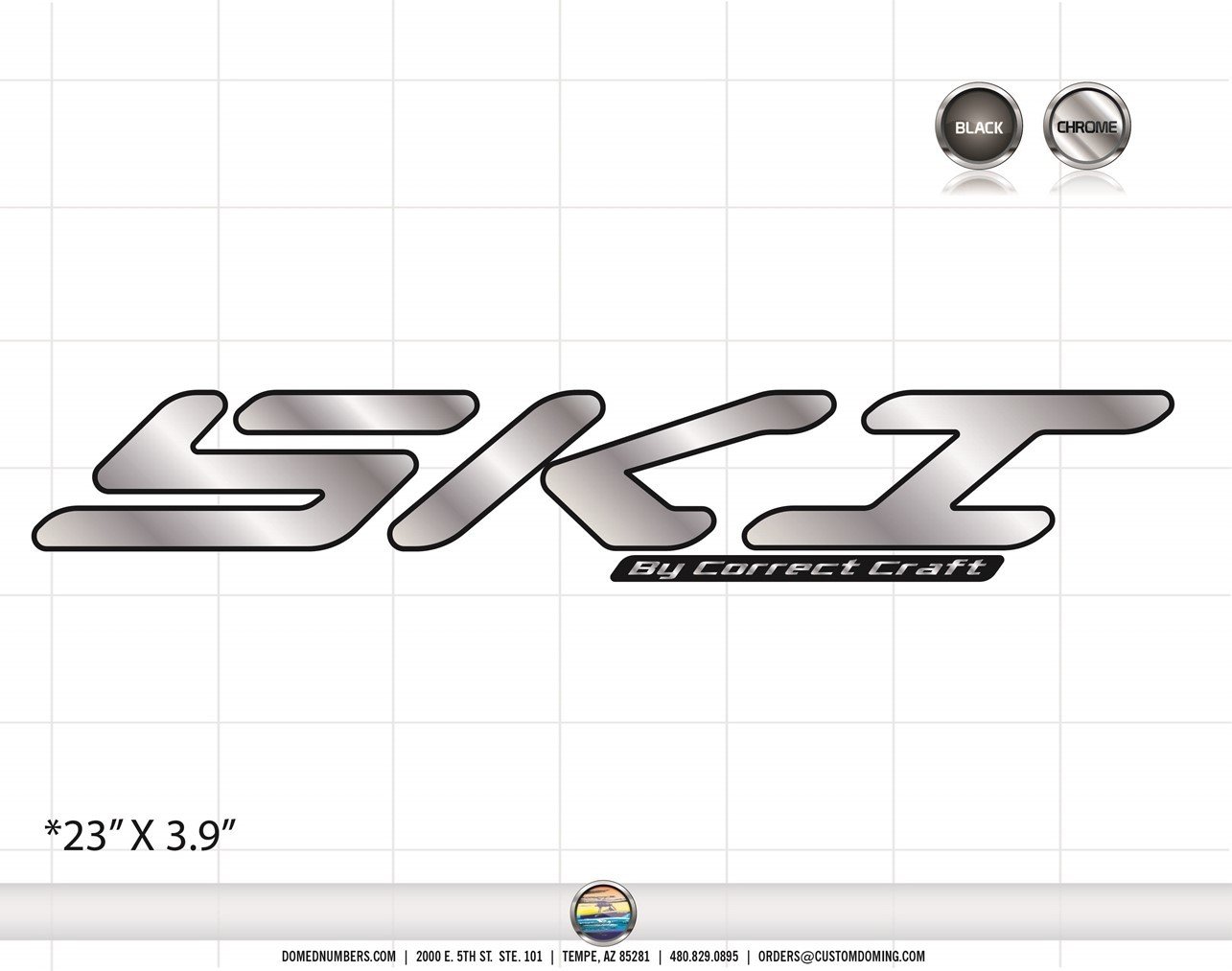 2002-03 Nautique SKI by Correct Craft Domed Decal