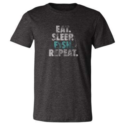 Eat, Sleep, Fish, Repeat - Vintage Soft Unisex T Shirt