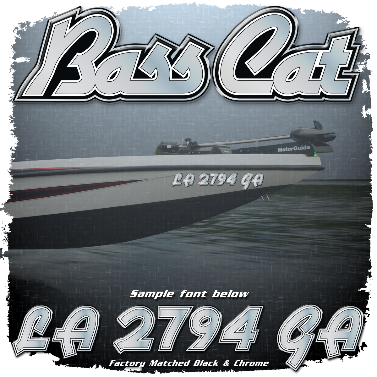 Bass Cat Registration (2 included), Factory Matched to Bass Cat logo
