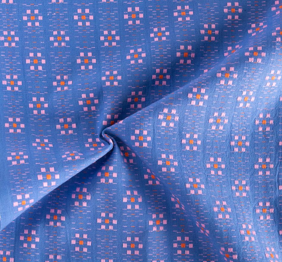 SHW103 Cobalt Karin Floral Swedish Holiday by Brittany Jepsen The House that Lars Built for Fableism Supply Co