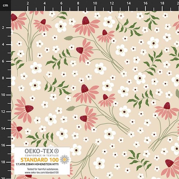 Stof19-1342 Avalana Jersey Coneflower in Tan