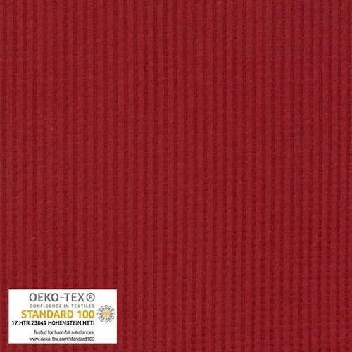 Stof28-111 Waffle Knit Ruby