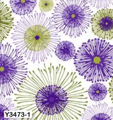ClothY3473-1 Flowers on White - Lilla by Amy Reber for Clothworks