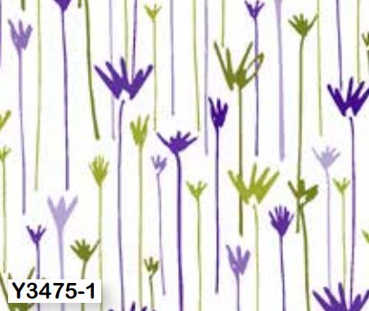 ClothY3475-1 Buds on White - Lilla by Amy Reber for Clothworks