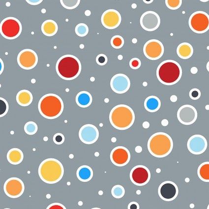 Glows in the Dark! Save the Day - Dot Dot Dot Gray - By Kanvas Studios For Benartex Fabrics