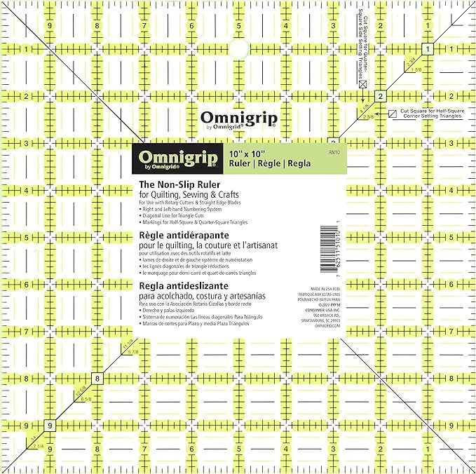 Omnigrip Non-Slip Quilting Square Rulers