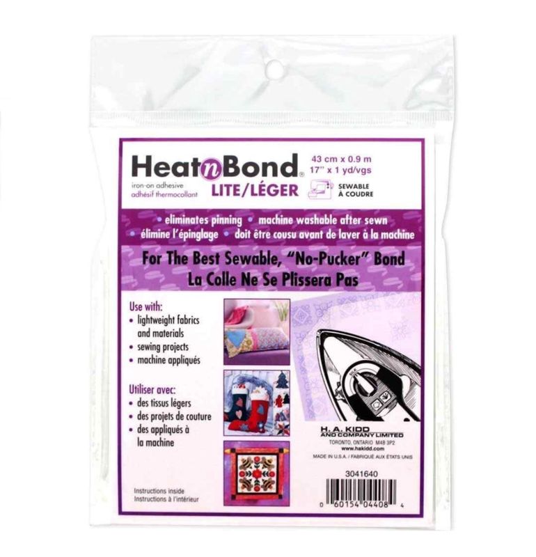 Heat n Bond Lite Iron-On Adhesive Sheets - 43cm x .9m (17″ x 1yd) pkg.