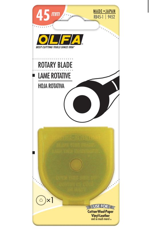 OLFA 45mm Tungsten Steel Rotary Blade - 1 Pack