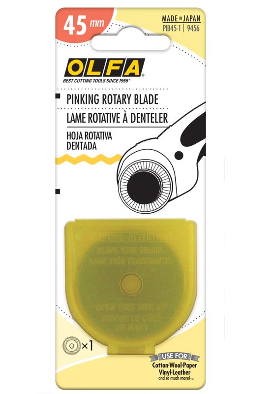 OLFA 45mm Stainless Steel Pinking Blade, 1pk