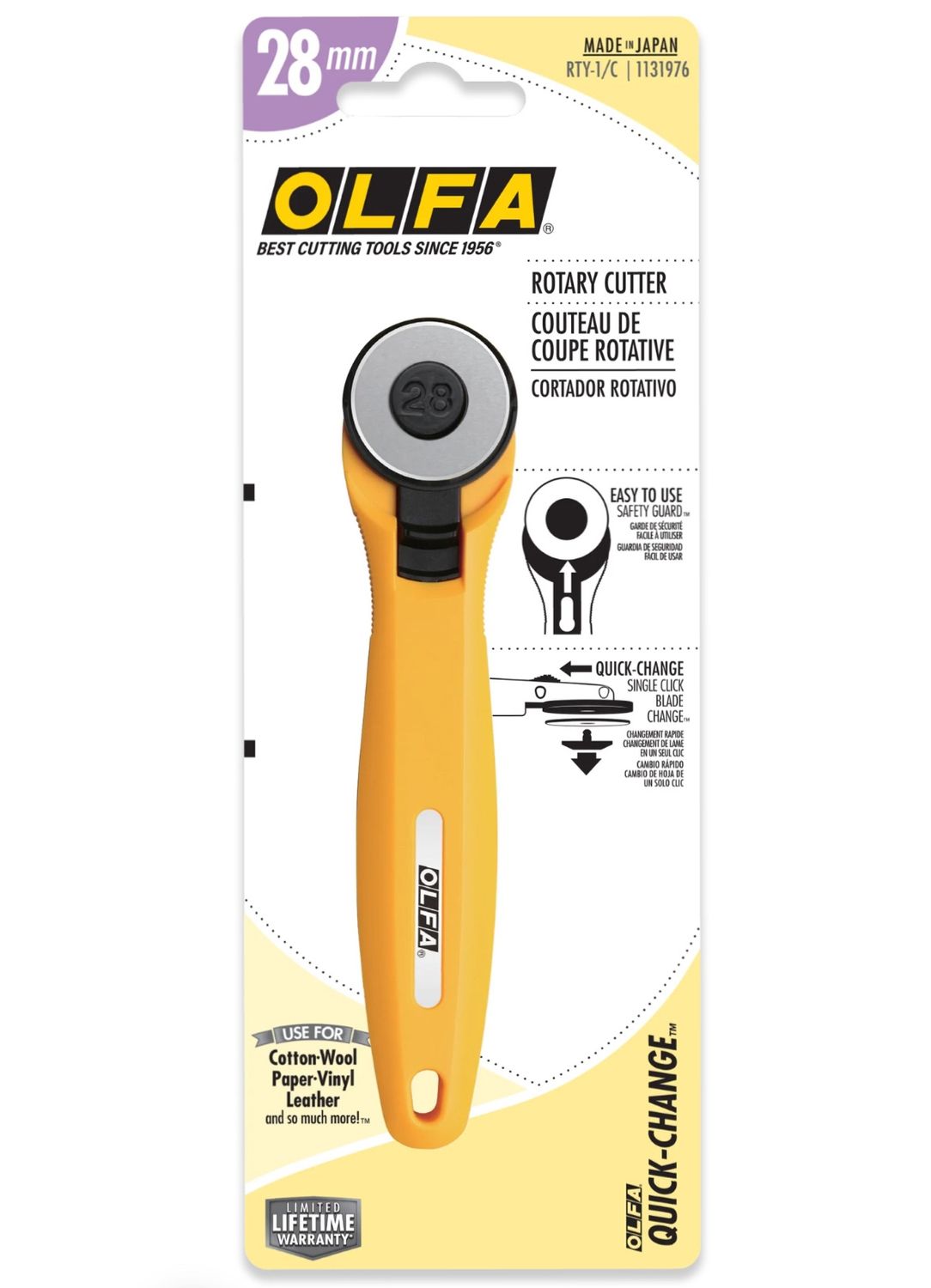 OLFA 28mm RTY-1/C Quick-Change Rotary Cutter