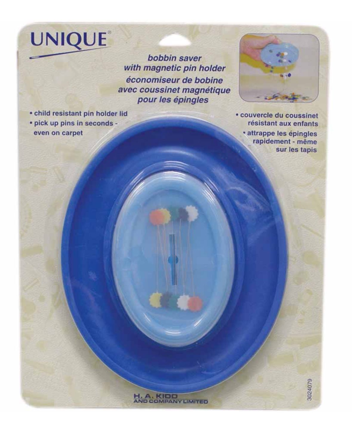 Unique Sewing Bobbin Saver with Magnetic Pin Holder