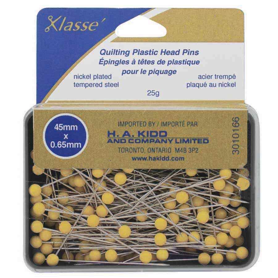 Klasse Quilting Plastic Head Pins - 165 pcs - 44 x 0.65mm