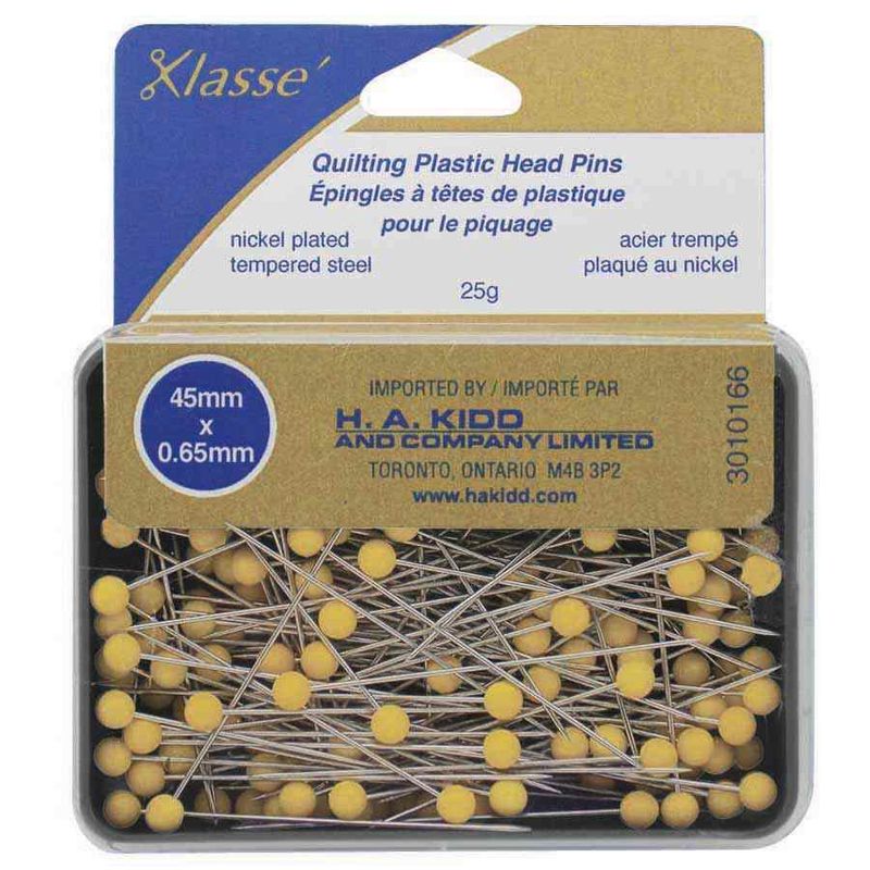 Klasse Quilting Plastic Head Pins - 165 pcs - 44 x 0.65mm