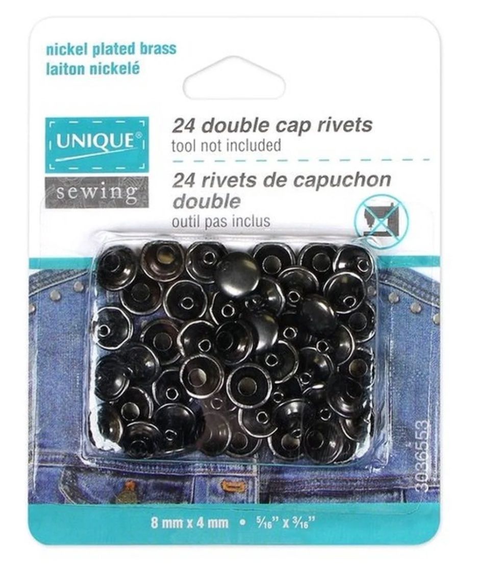 Double Cap Rivets - Gun Metal