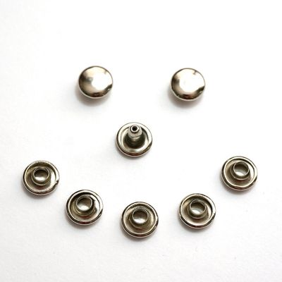 Double Cap Rivets - SM - 8mm Cap x 6mm Post - 1 Set