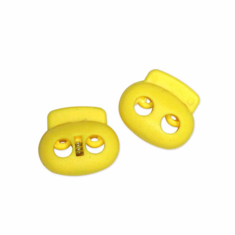 2 Hole Cord Stops - Yellow - 2 pcs