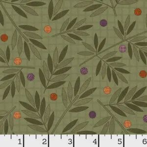 Green Leaves &amp; Berries - Autumn Harvest Flannel by Maywood Studio
