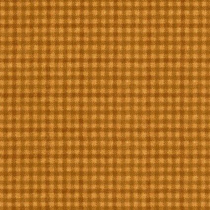 Woolies Printed Flannel  in Orange Check