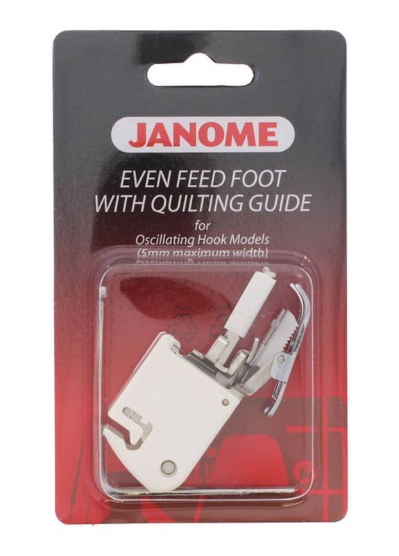 Janome Even Feed Foot With Quilting Guide for Oscillating Hook Models - 5mm Max.