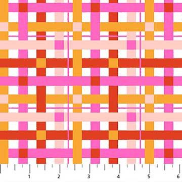 Rolling Pin in Red/Multi Plaid by FIGO fabrics