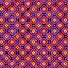 Luminous Blooms in Diamond Geo Fuchsia by Greta Lynn for Kanvas Studio