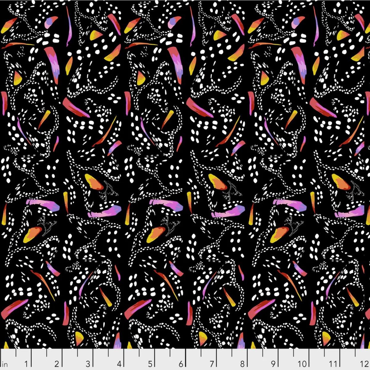 Migration Monarch Stripe in Black by Lorraine Turner for FreeSpirit Fabrics