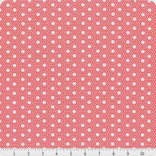 True Colors Flamingo Hexy Yardage designed by Tula Pink for FreeSpirit Fabrics